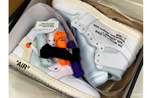Rep EP AQ0818 O-W 1 Jordan Retro High  AQ0818-100 White Air 100 0505